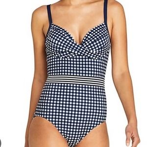 NWT Lands End X Draper James Swimsuit w/ Tummy Control 12